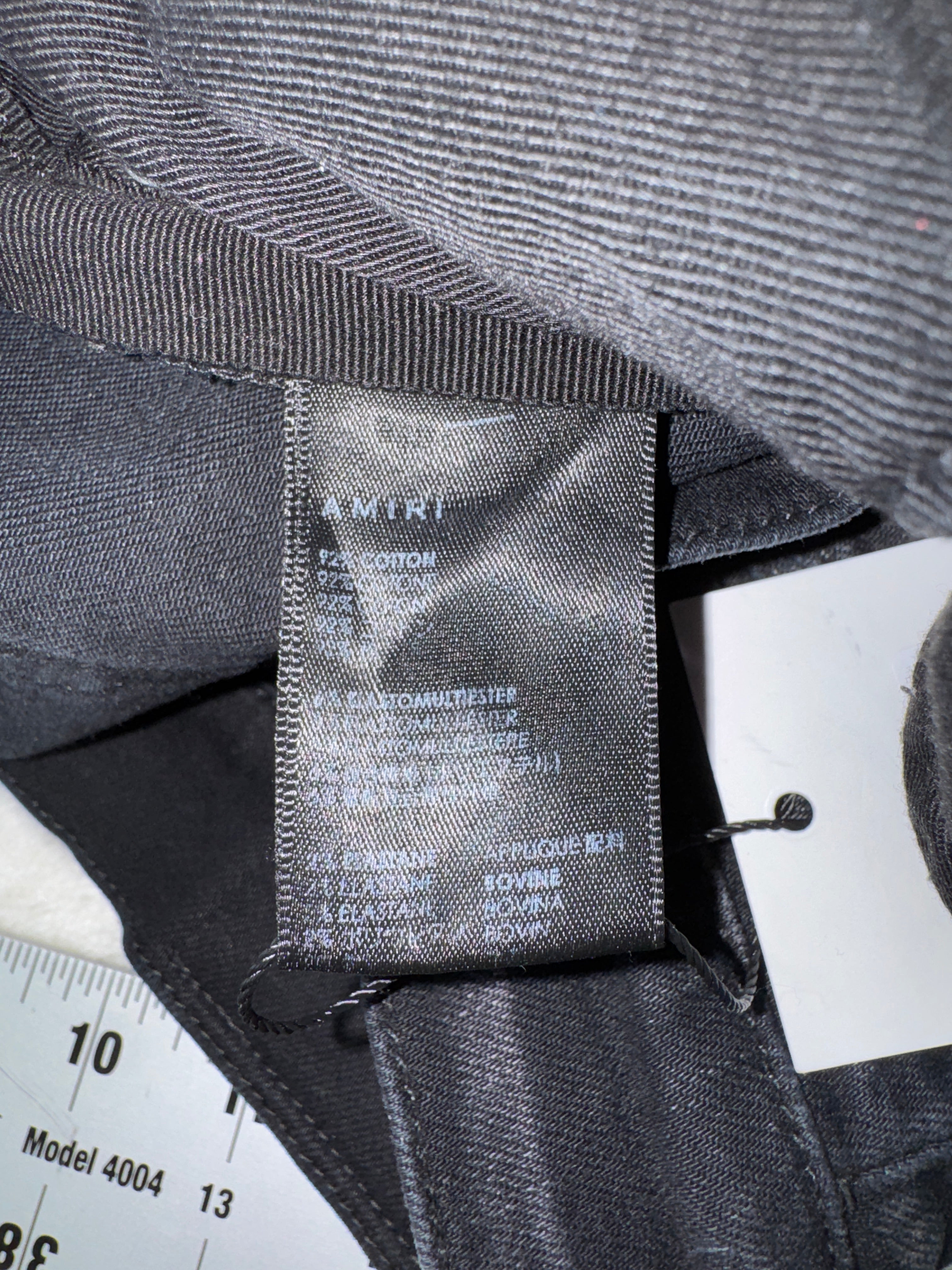 Amiri Black Wash & Yellow Plaid Side Logo Jeans