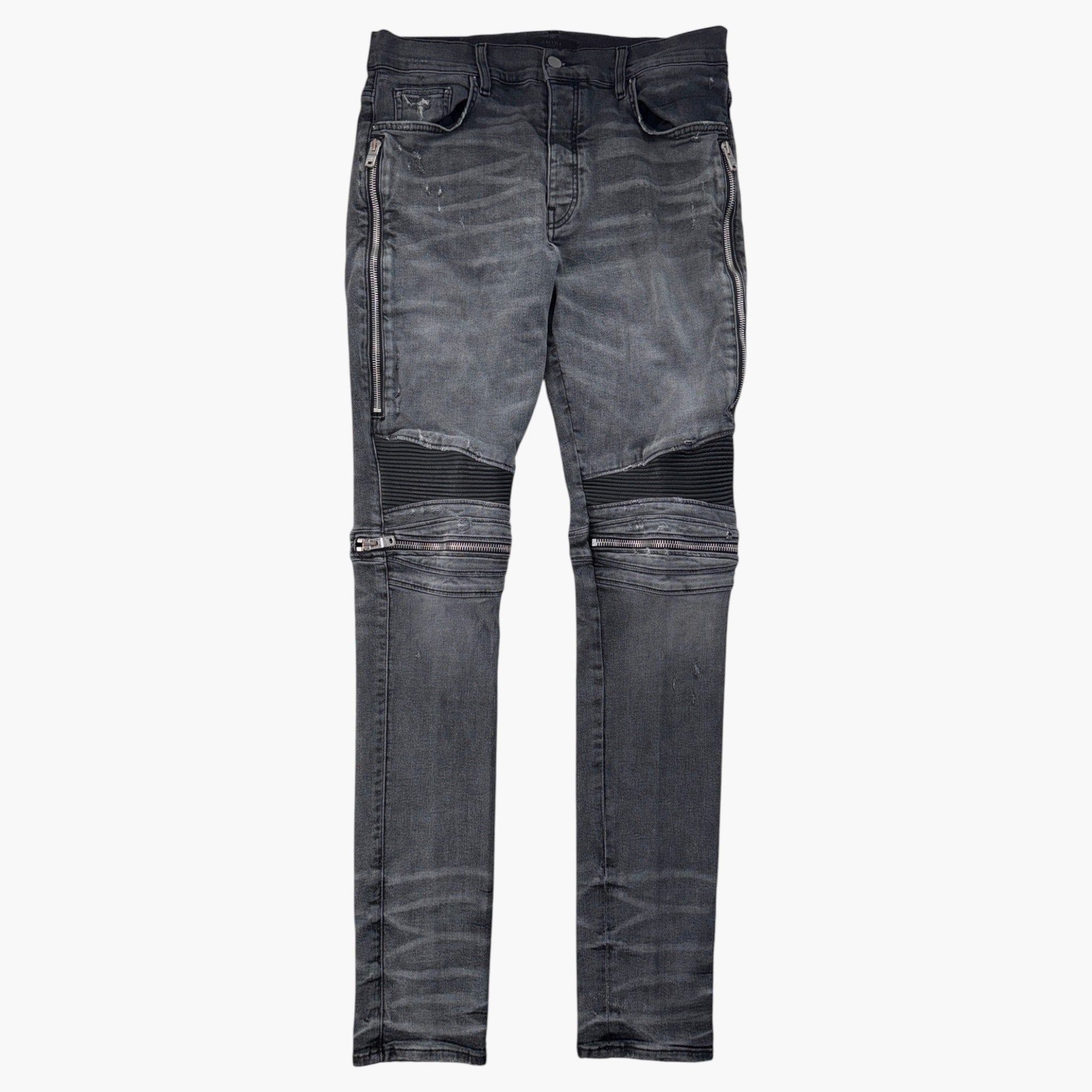 Amiri MX2 Grey & Black Patch Jeans
