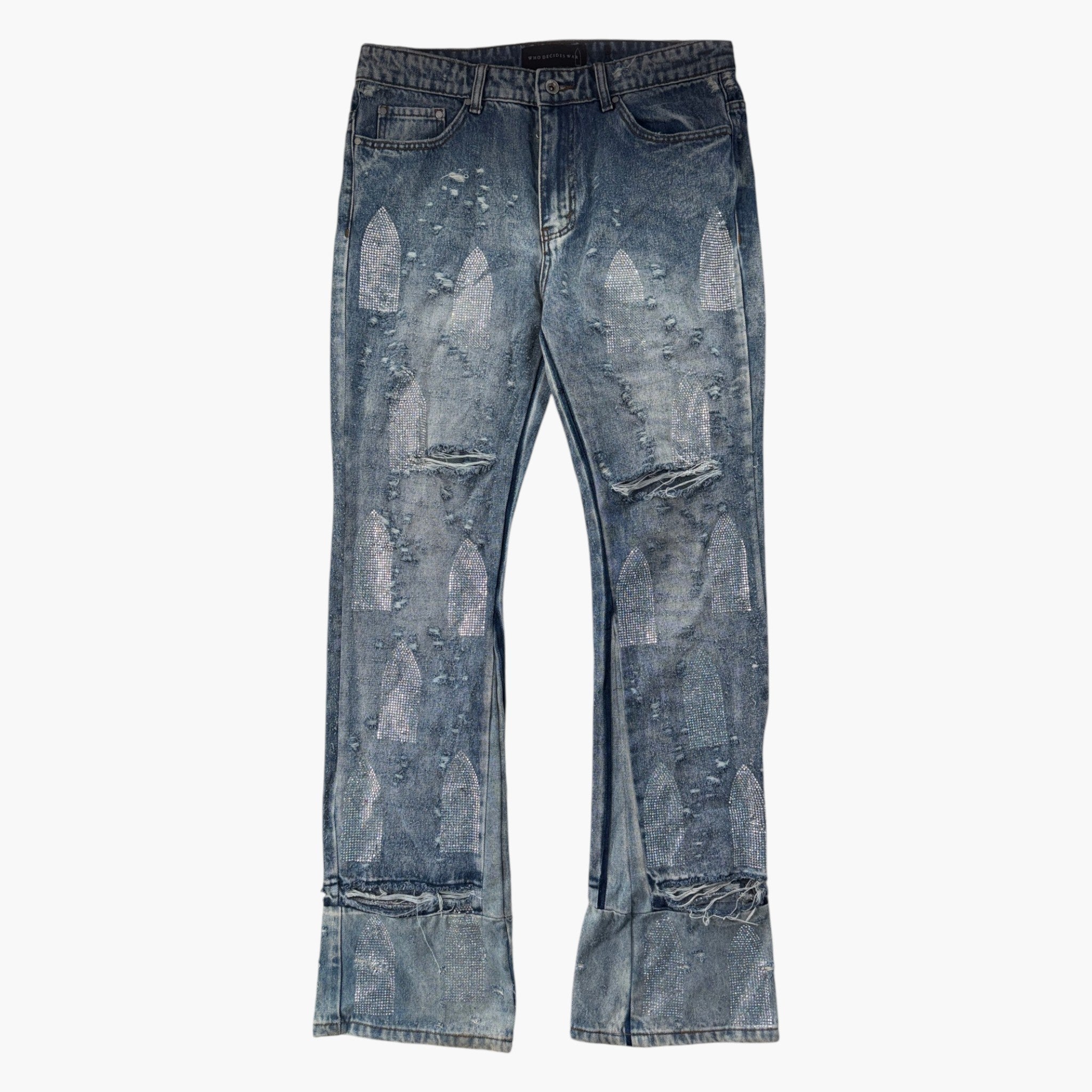 WDW Rhinestone Cemetery Blue Jeans