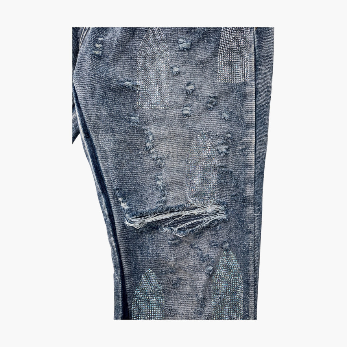 WDW Rhinestone Cemetery Blue Jeans