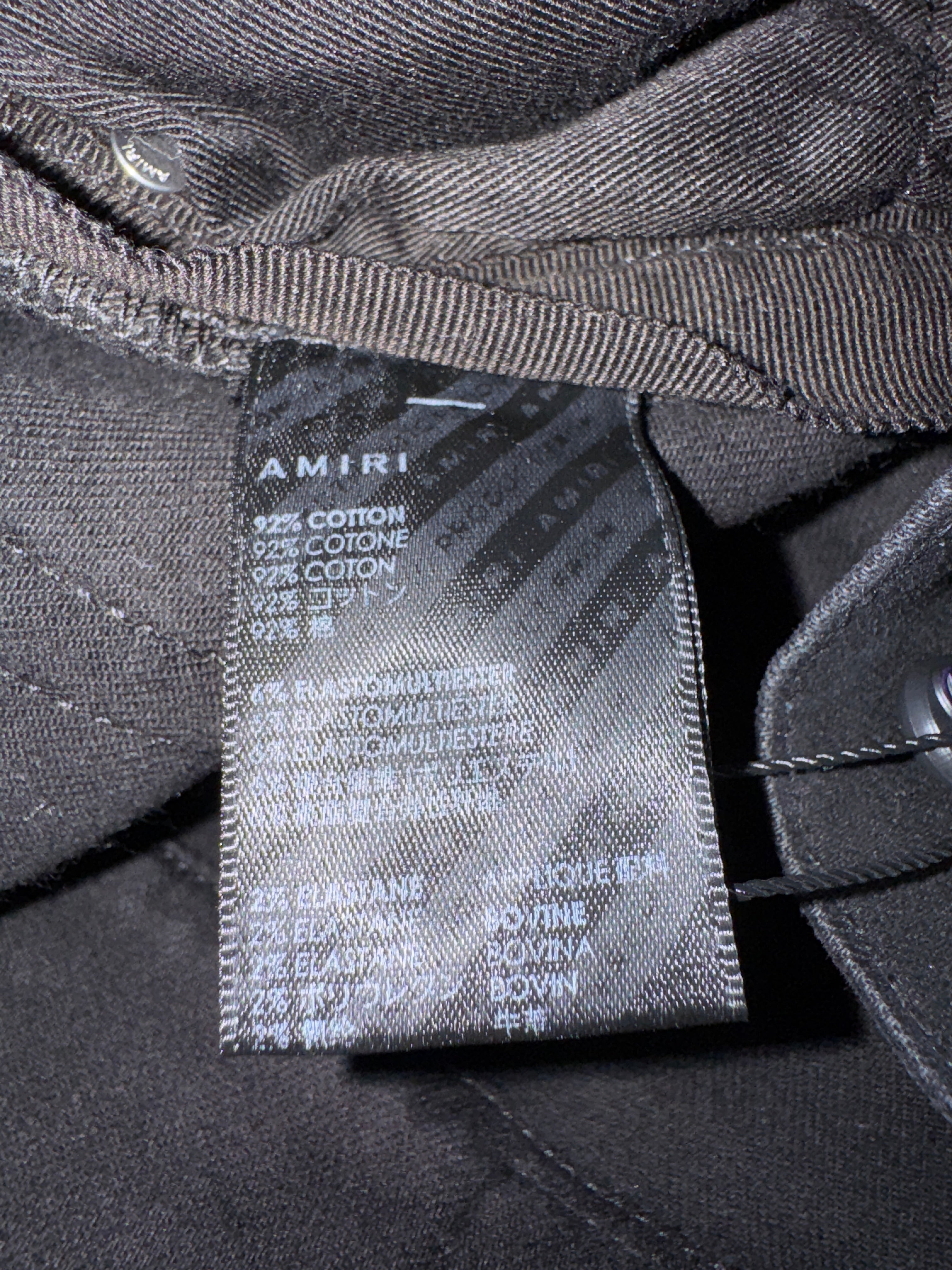 Amiri MX1 Black & Black Wax Patch Jeans