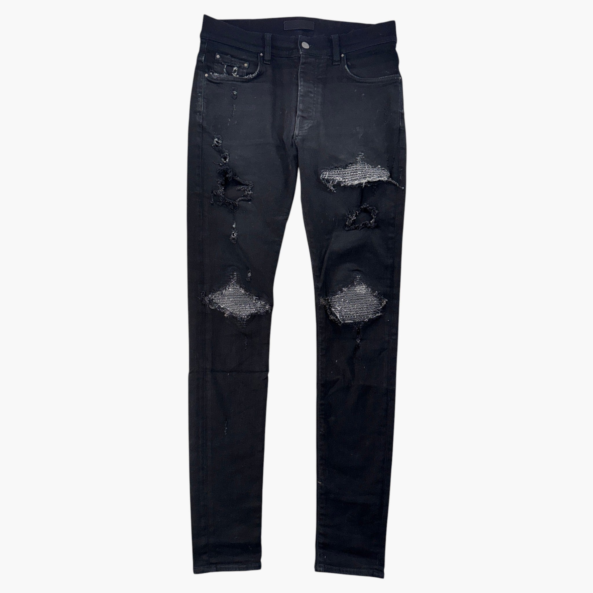 Amiri MX1 Paisley Black Patch Jeans