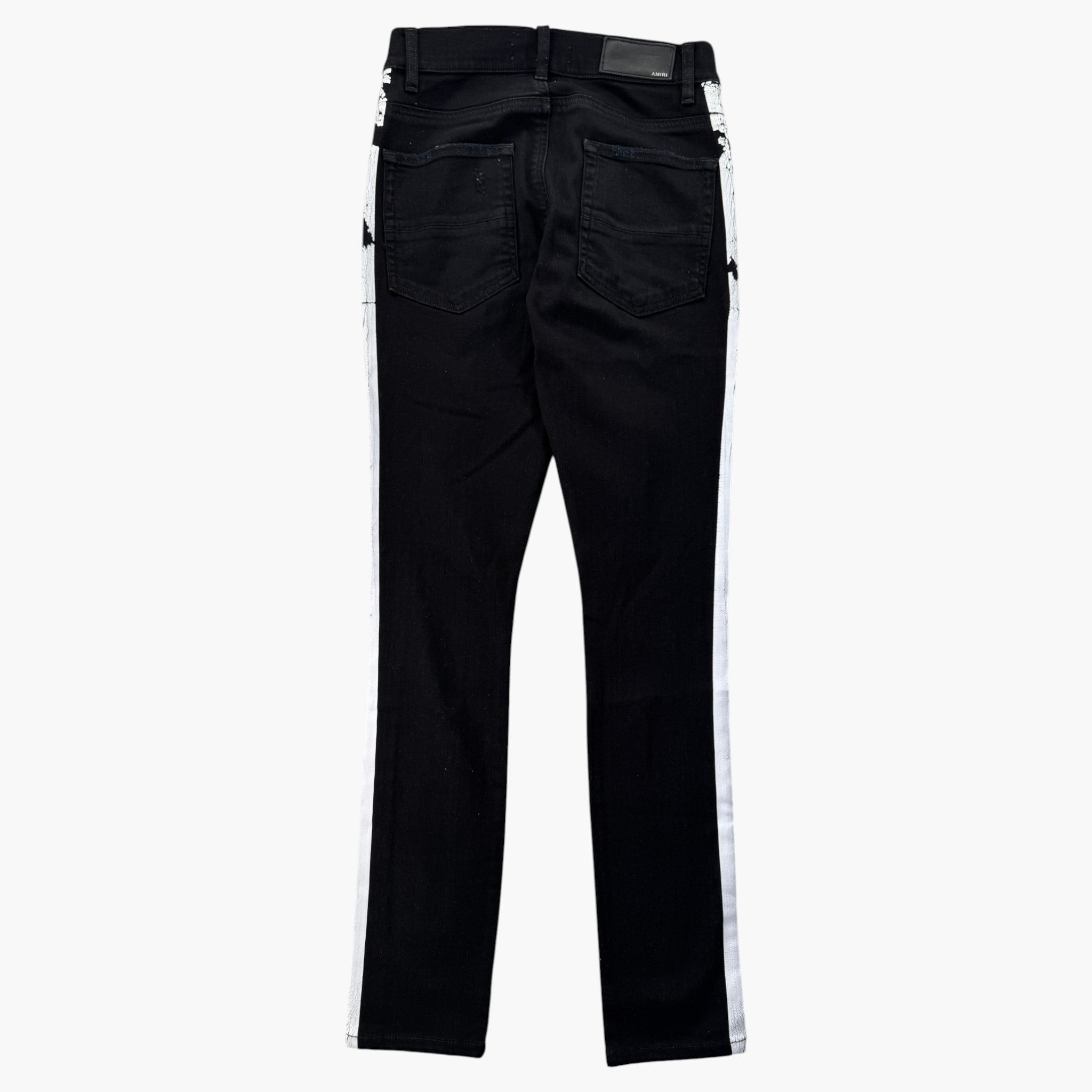 Amiri Black & White Track Stripe Jeans