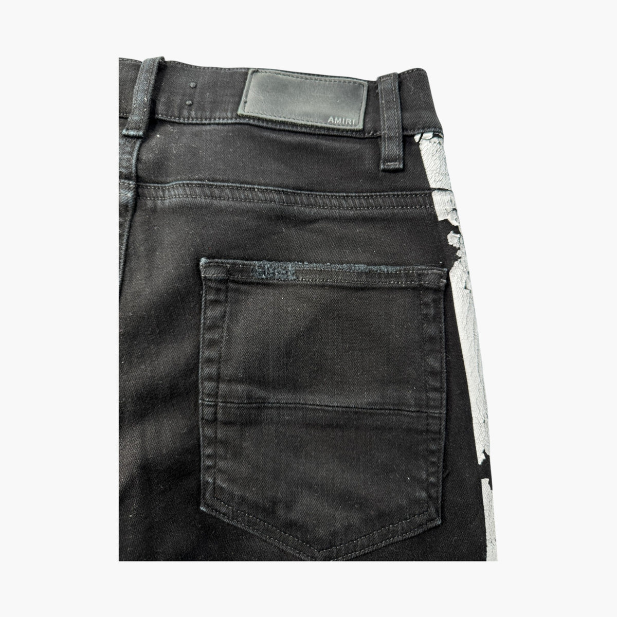Amiri Black & White Track Stripe Jeans