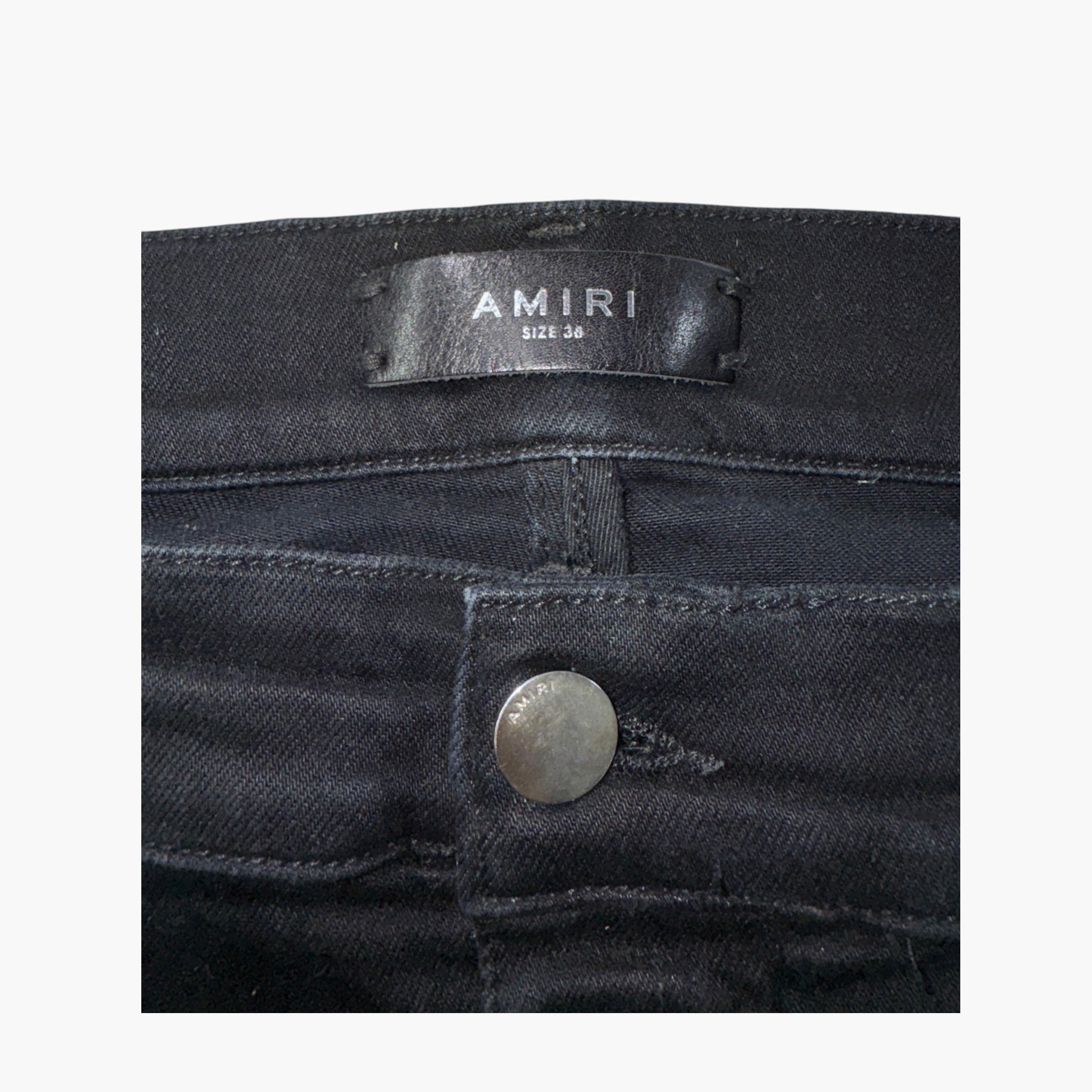 Amiri MX2 Black Wash & Cherry Patch Jeans