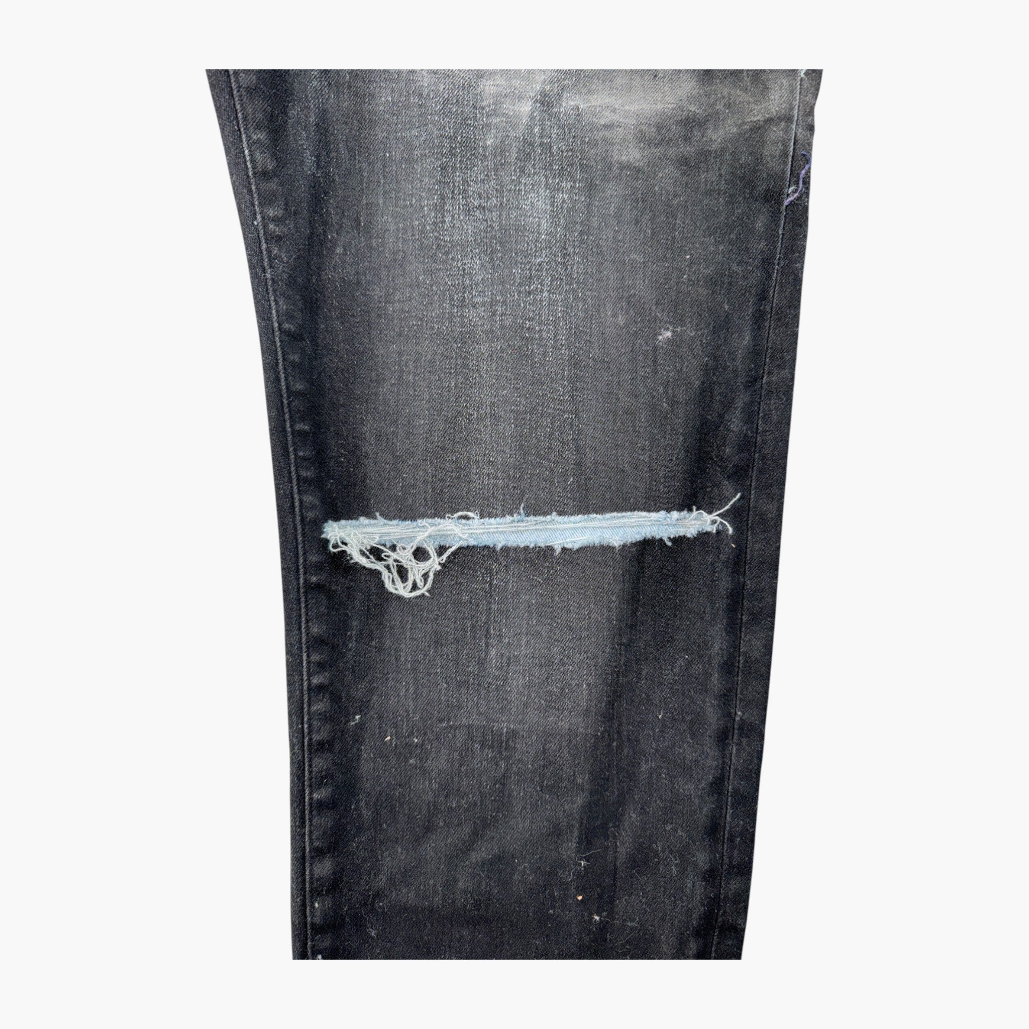 Amiri Thrasher Black & Blue Wax Plain Jeans