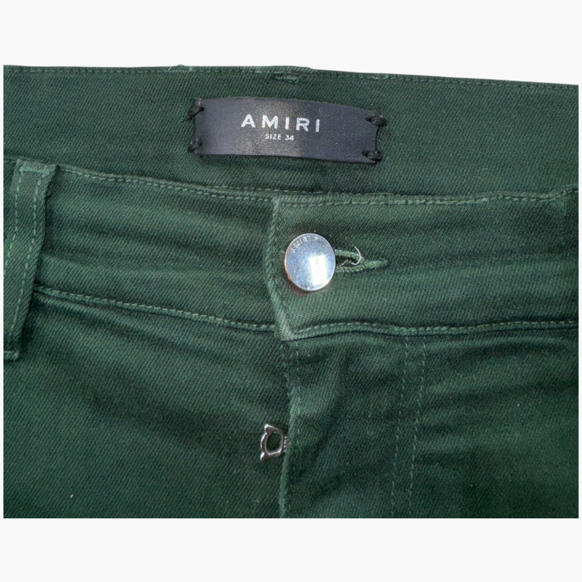 Amiri Stripe Green & White Jeans