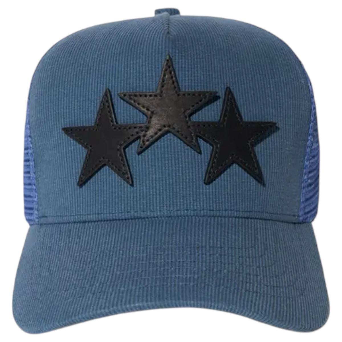 Amiri Blue Corduroy Black Three Star Hat