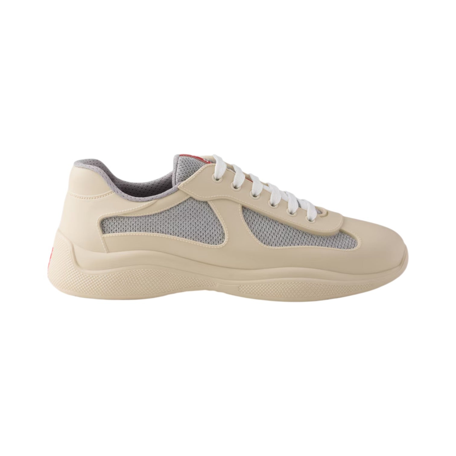 Prada 'America Cup' Panna Cream Rubber Sneakers