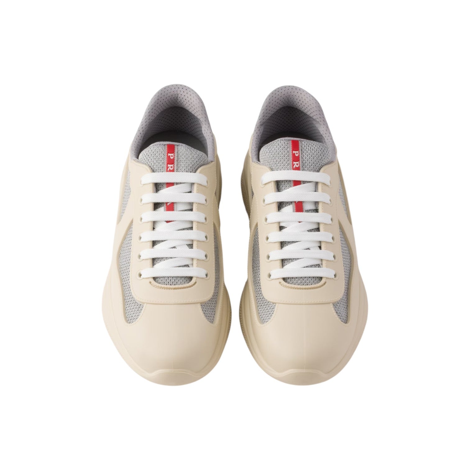 Prada 'America Cup' Panna Cream Rubber Sneakers