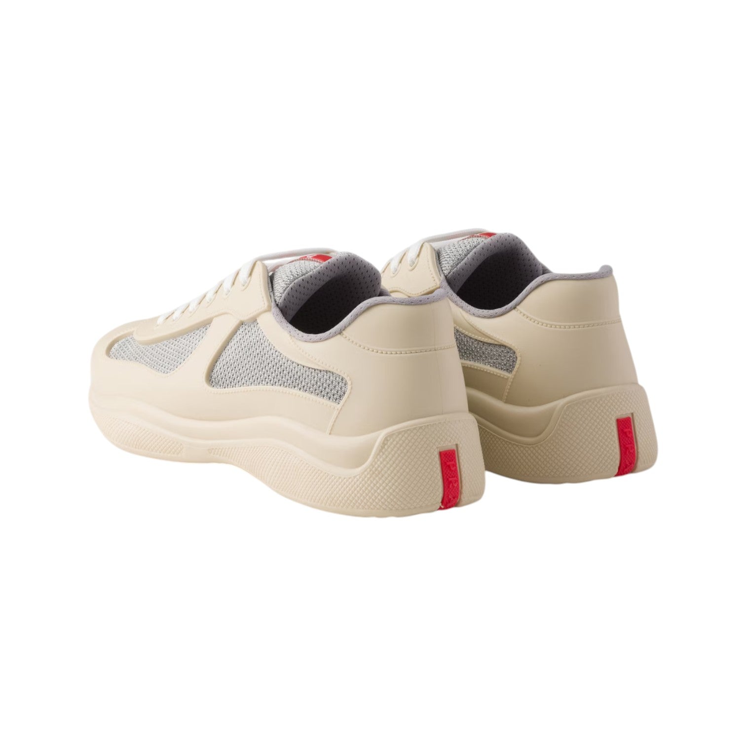 Prada 'America Cup' Panna Cream Rubber Sneakers