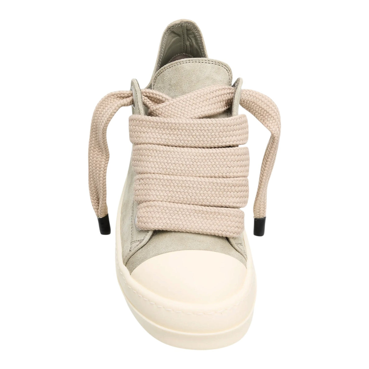 Rick Owens Mainline 'Jumbo Lace' Low Peal & Milk Suede Sneakers