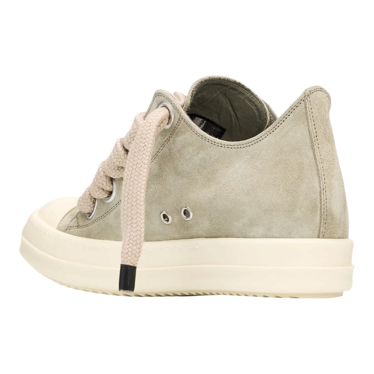 Rick Owens Mainline 'Jumbo Lace' Low Peal & Milk Suede Sneakers