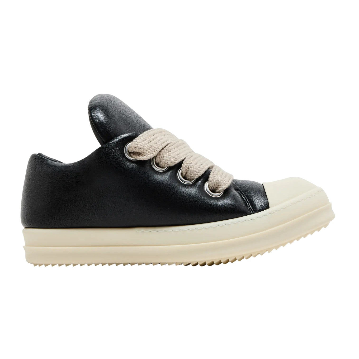 Rick Owens Mainline 'Padded Jumbo Lace' Low Black & Milk Sneakers