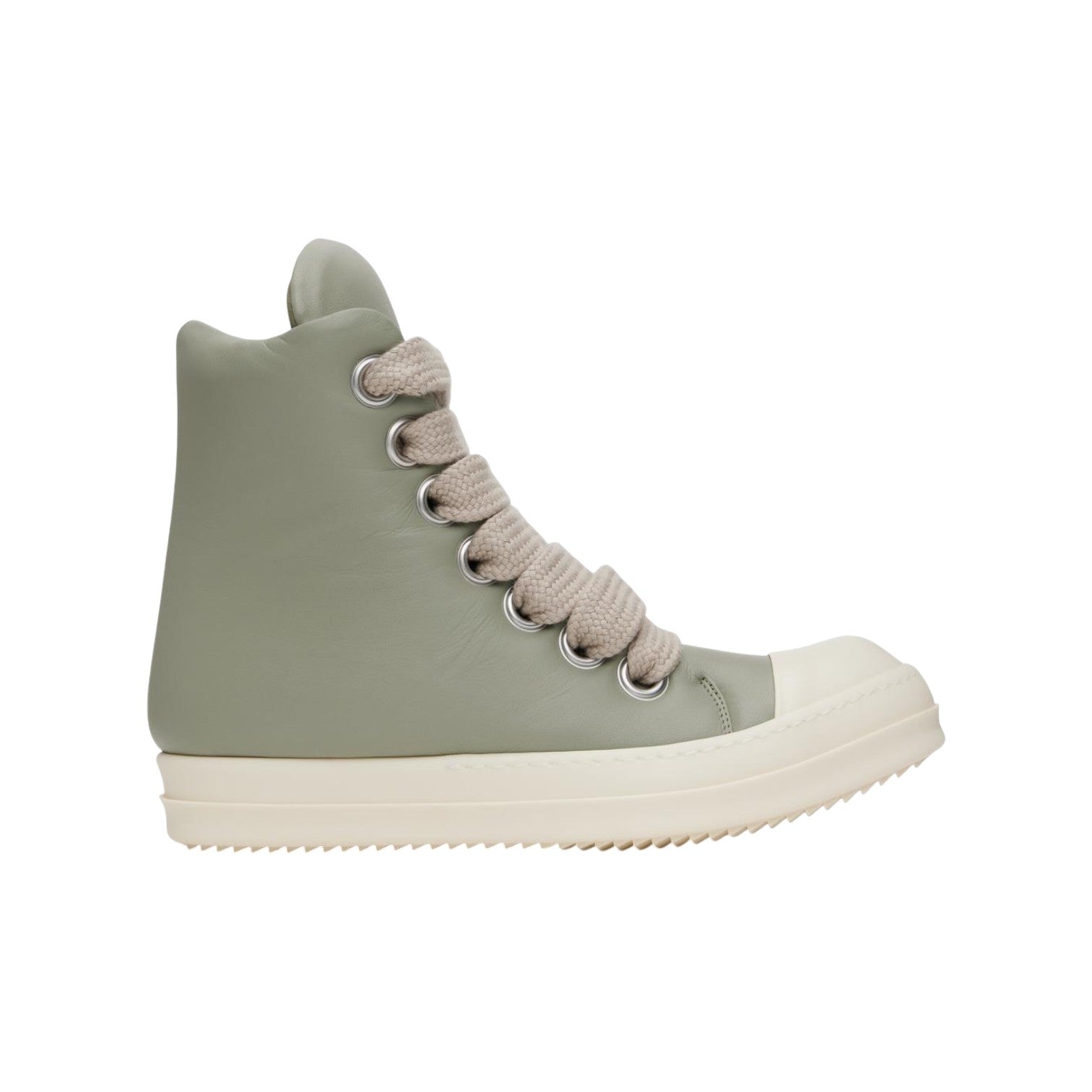 Rick Owens Mainline 'Padded Ramone Jumbo Lace' Hi Mint & Milk Sneakers