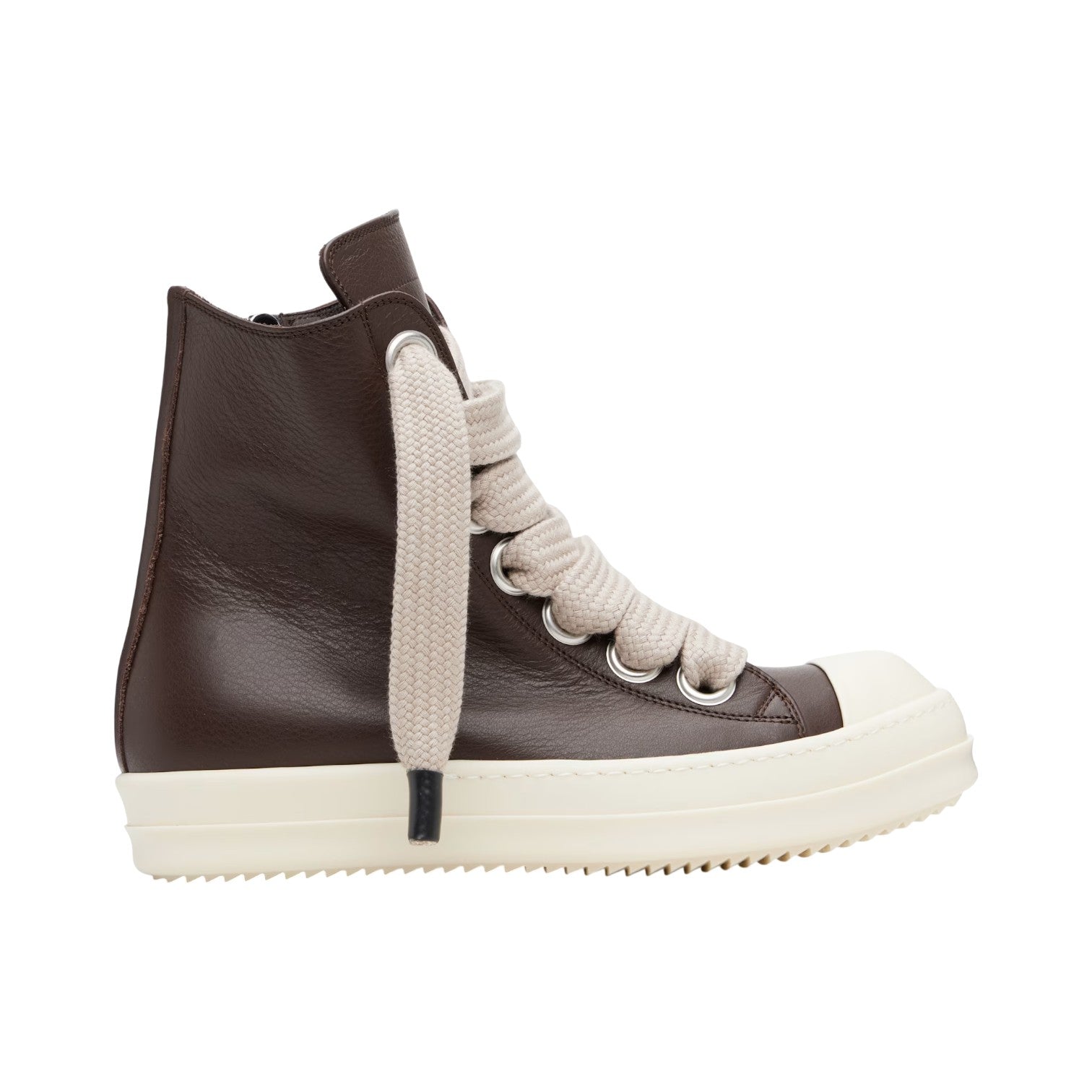 Rick Owens Mainline 'Ramone Jumbo Lace' Hi Bosco & Milk Sneakers