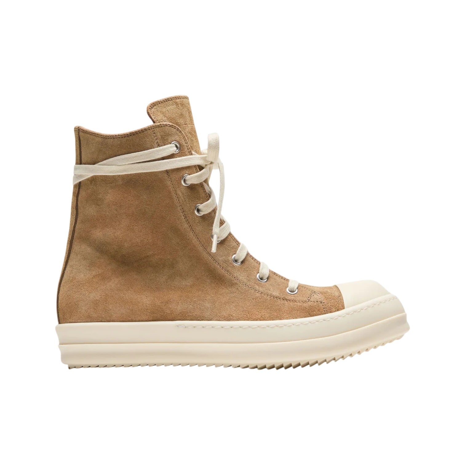 Rick Owens Mainline 'Ramone' Hi Sumi Brown & Milk Sneakers