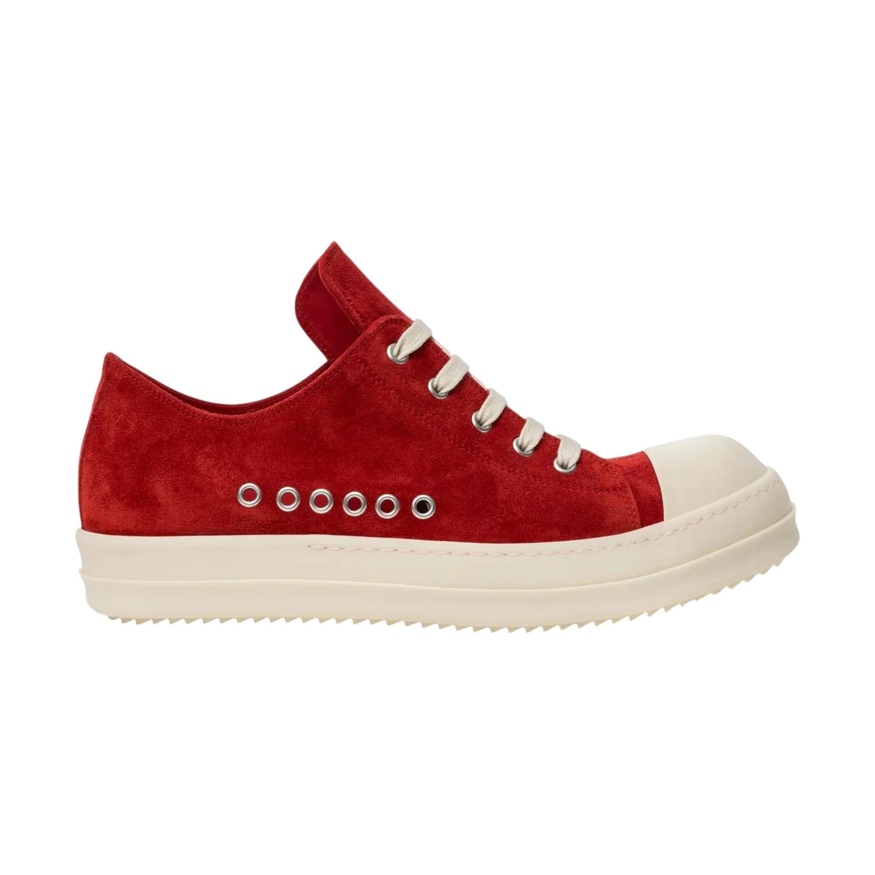 Rick Owens Mainline 'Ramone' Low Carnelian & Milk Sneakers