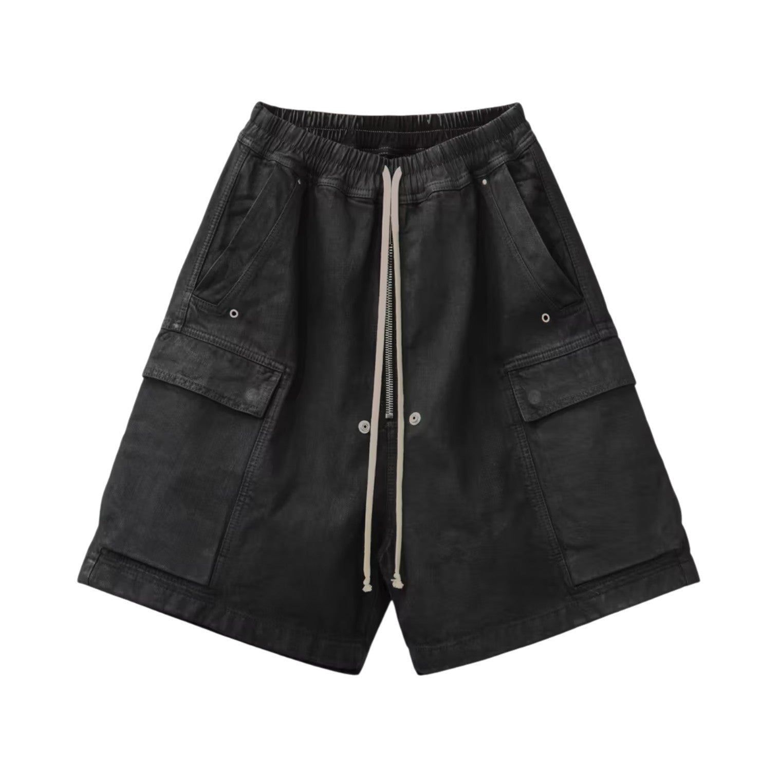 Rick Owens DRKSHDW 'Cargobella' Black Wax Shorts