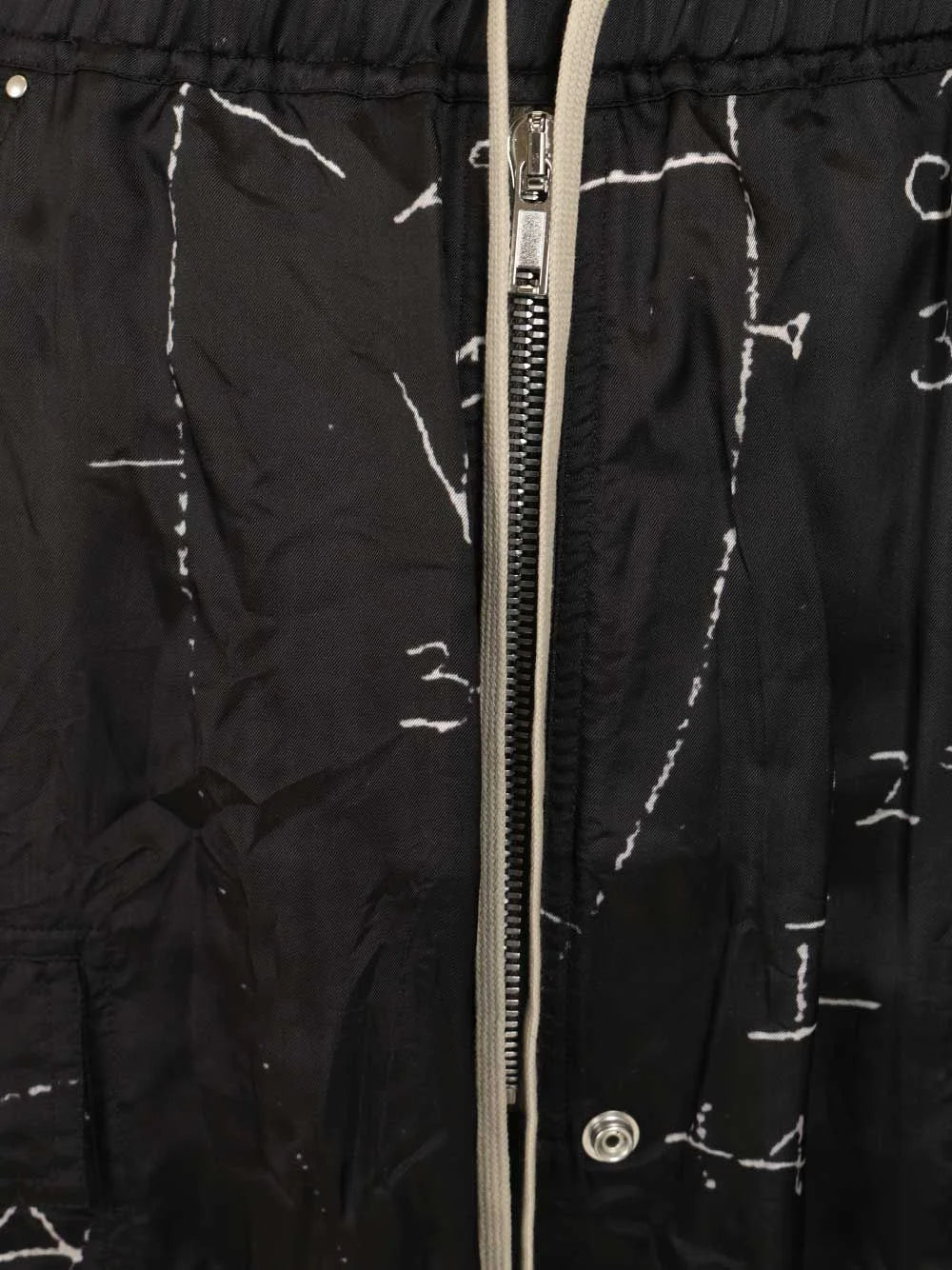 Rick Owens 'Cargobela Graphic' Black Shorts