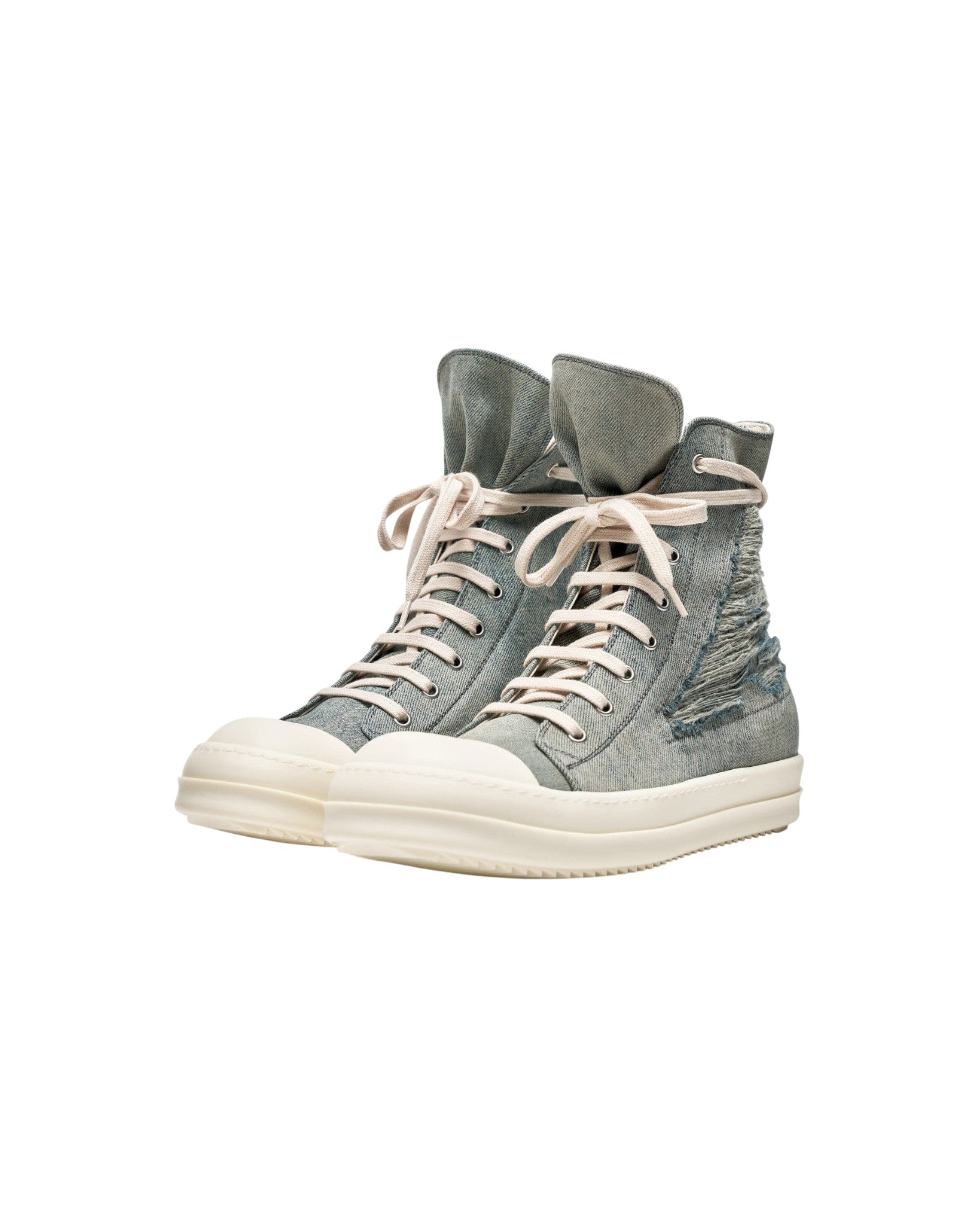 Rick Owens 'DRKSHDWS' Sky & Milk Hi Top Sneakers