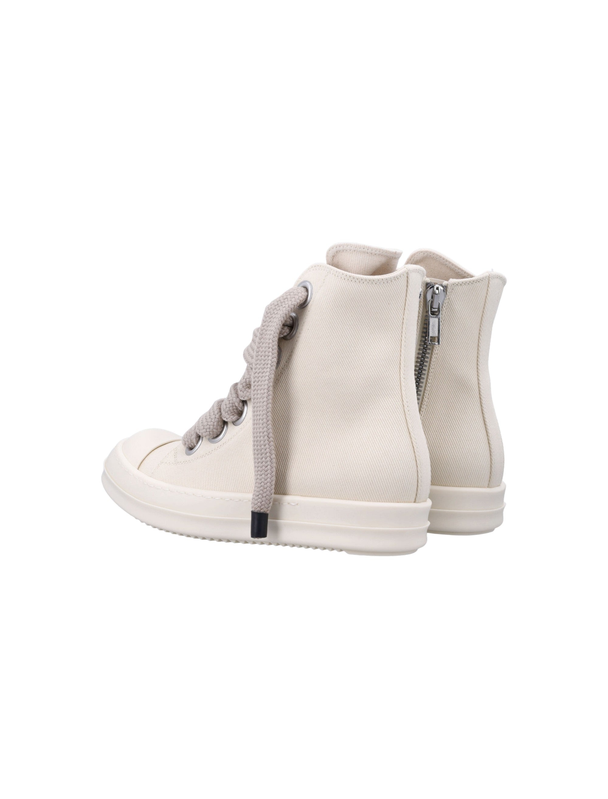 Rick Owens 'DRKSHDW' Jumbo Lace Hi Top Milk & Milk Sneakers