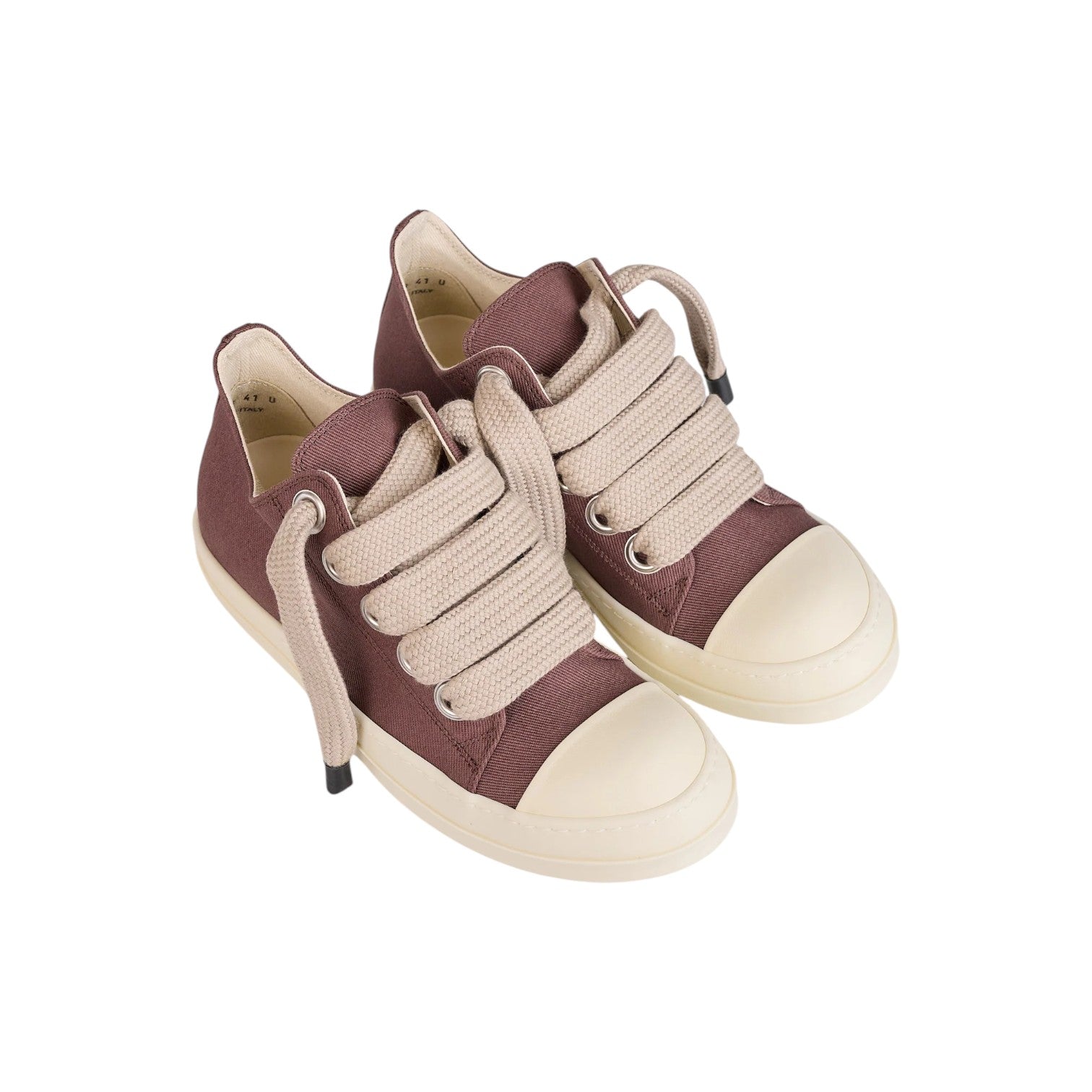 Rick Owens 'DRKSHDW' Jumbo Lace Low Grape & Milk Sneakers