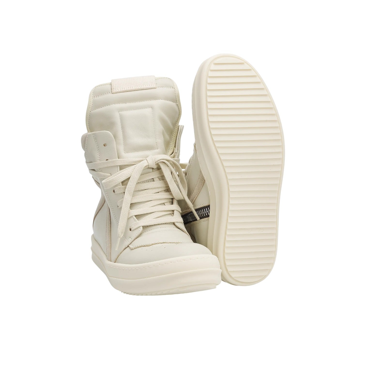 Rick Owens 'Mainline Geo Basket' Dirty Milk Sneakers