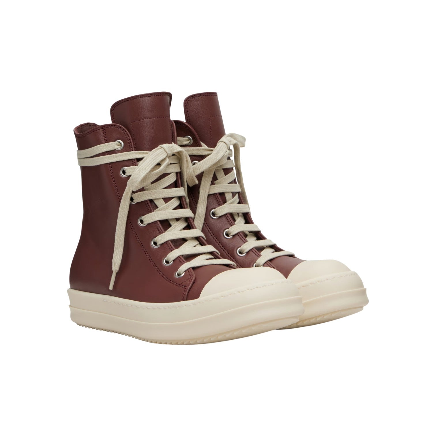 Rick Owens 'Mainline' Hi Top Rosewood Sneakers