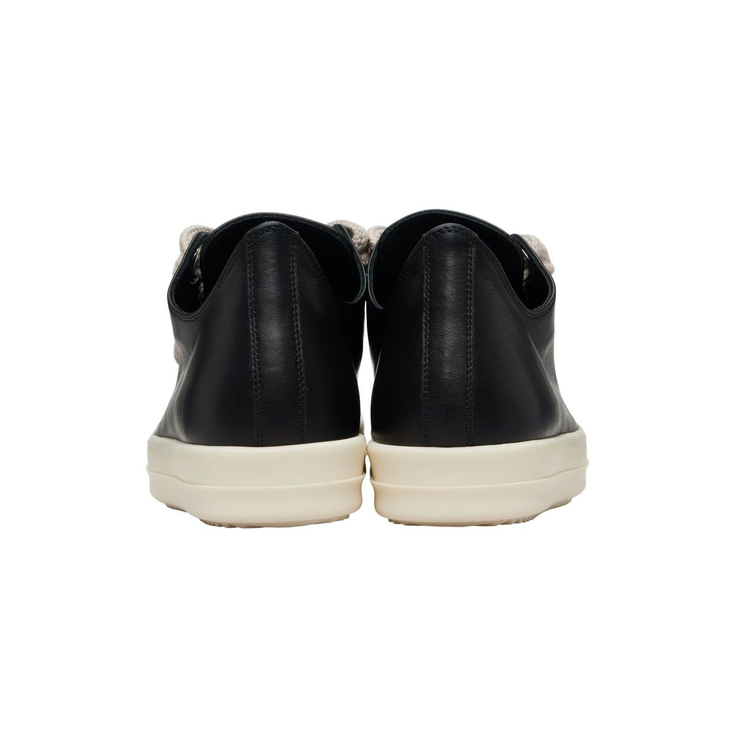 Rick Owens 'Mainline' Jumbo Lace Low Black & Milk Sneakers