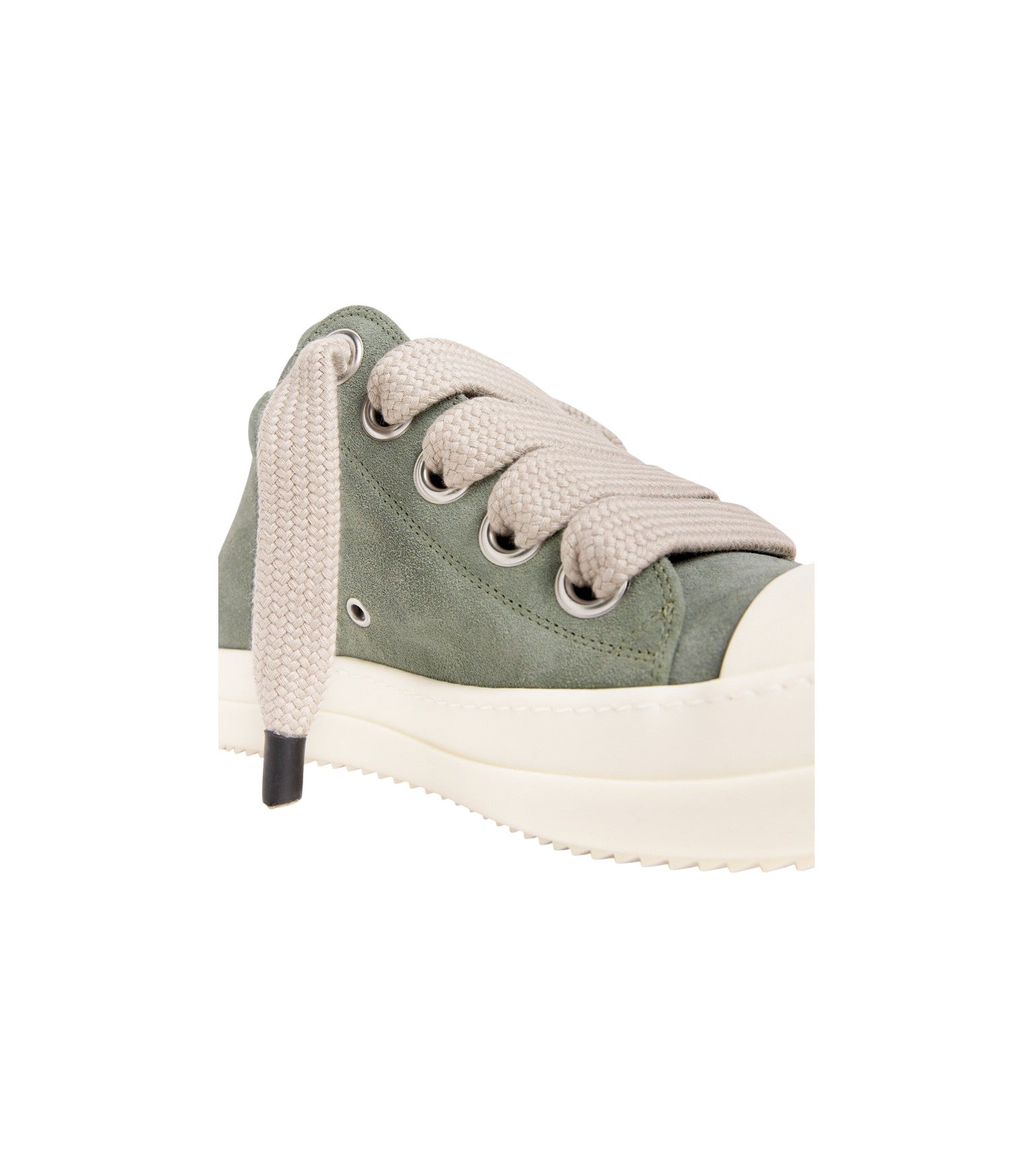 Rick Owens 'Mainline' Jumbo Lace Low Euca & Milk Sneakers