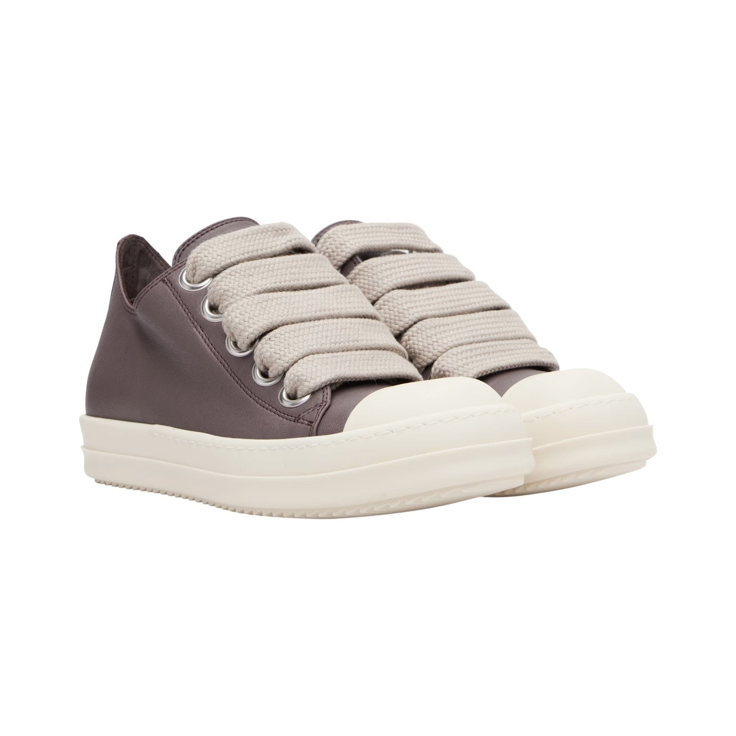Rick Owens 'Mainline' Jumbo Lace Low Grape & Milk Sneakers