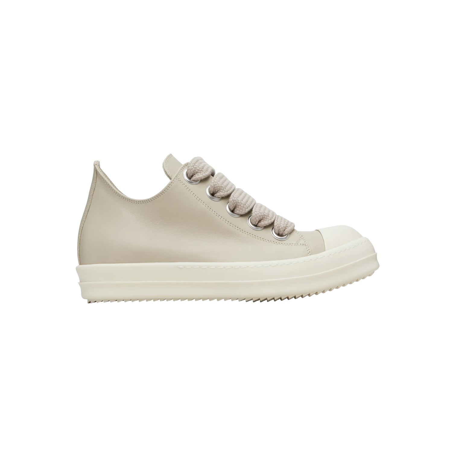 Rick Owens 'Mainline' Jumbo Lace Low Sand & Milk Sneakers