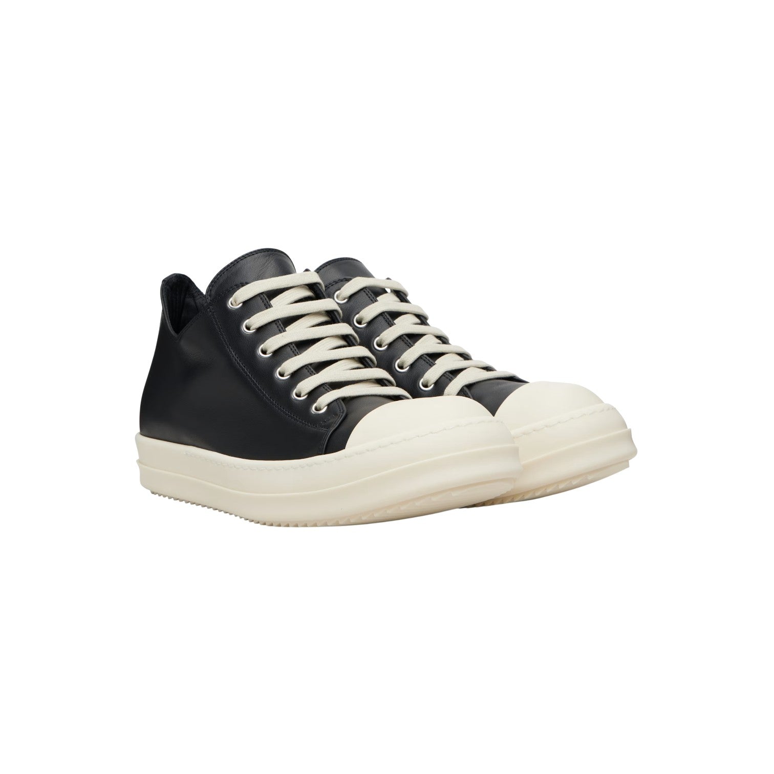 Rick Owens 'Ramone' Low Black & Milk Sneakers