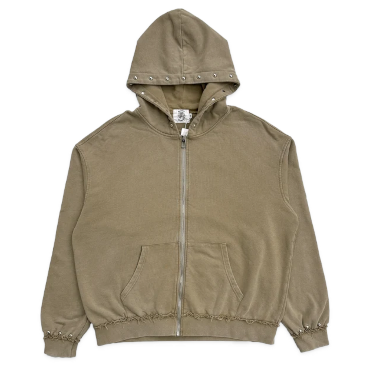 Saint Vanity Terry Cloth Wheat Zip Up Hoodie