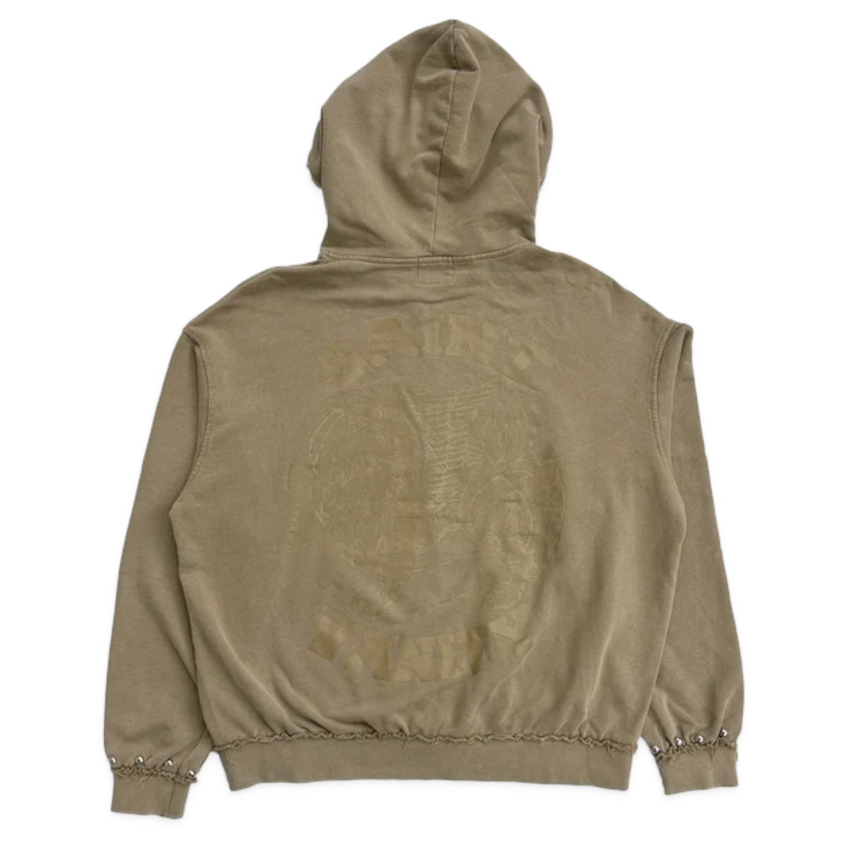 Saint Vanity Terry Cloth Wheat Zip Up Hoodie