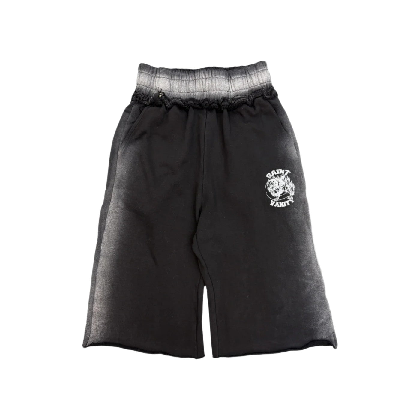 Saint Vanity 'Black Ash' Long Shorts