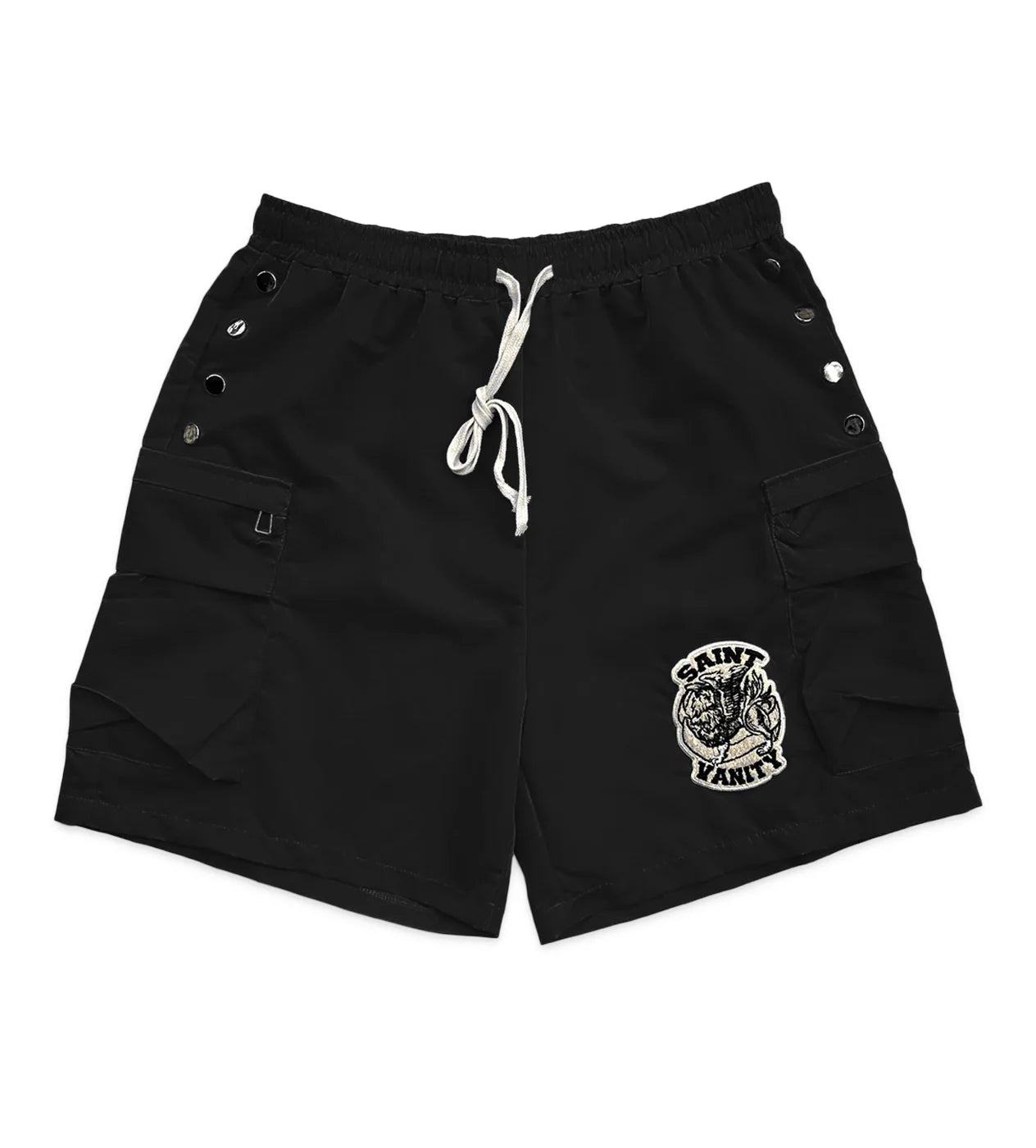 Saint Vanity 'Cargo' Black Nylon Shorts