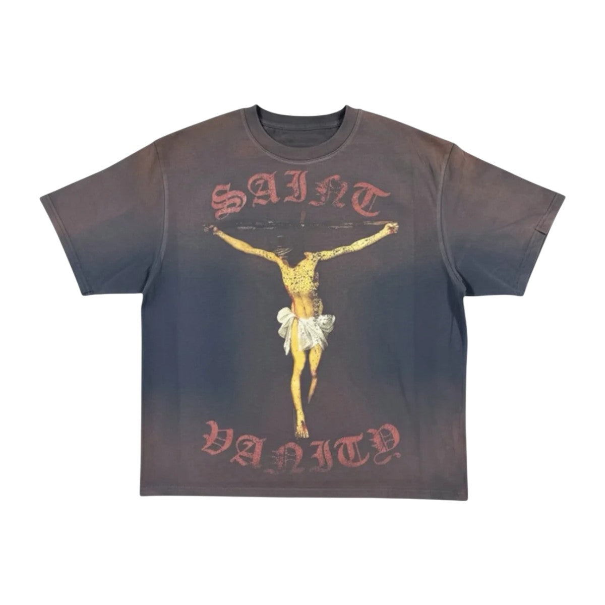 Saint Vanity 'Crucified 2.0' Grey Tee