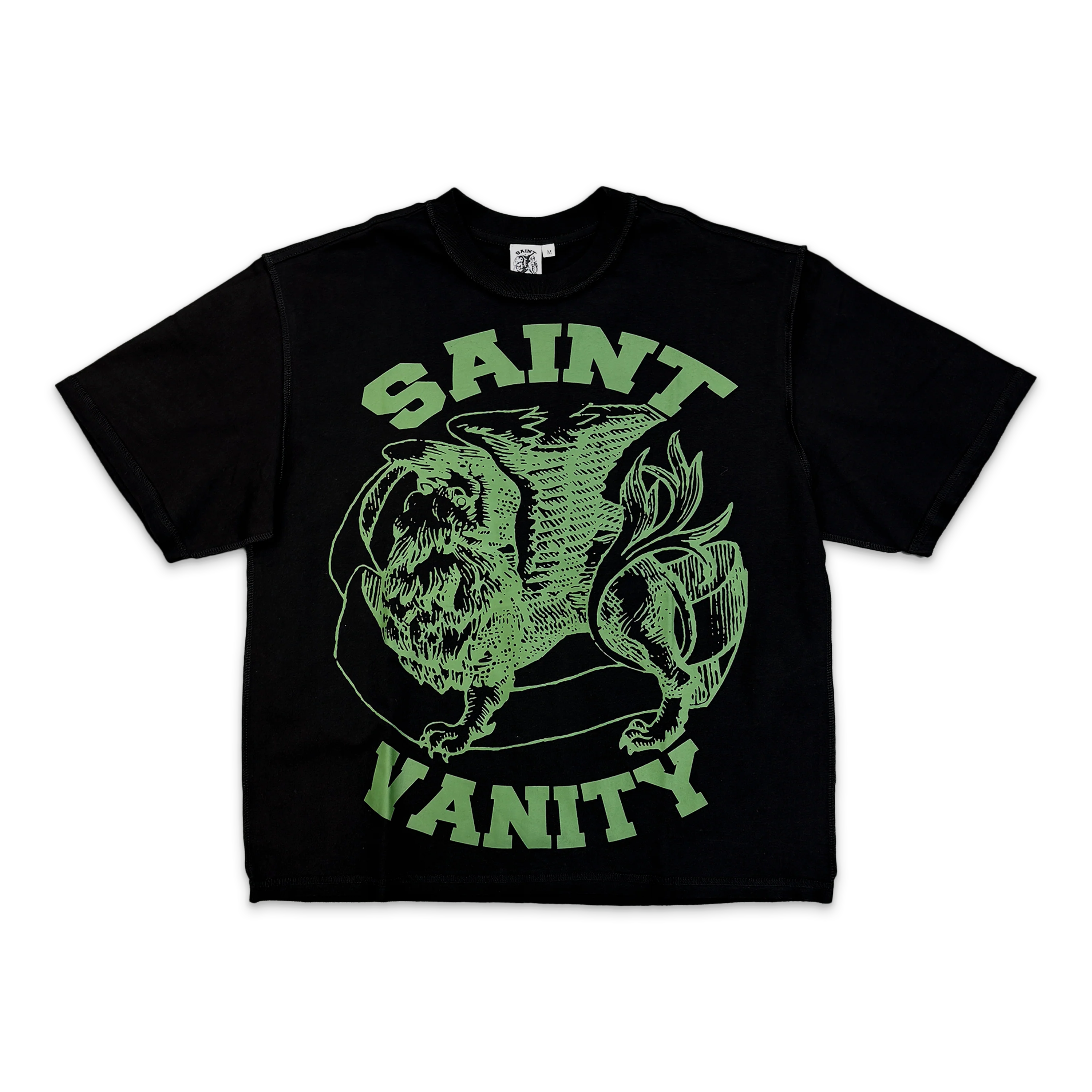 Saint Vanity 'Griffin' Black & Green Tee