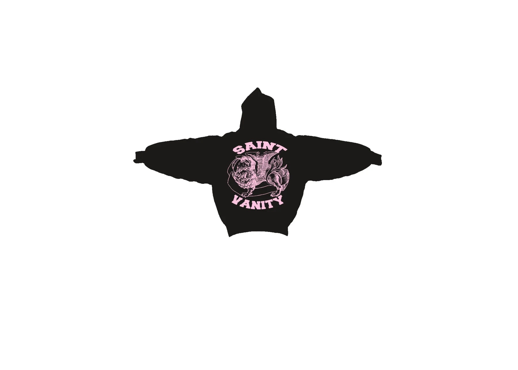 Saint Vanity 'Griffin' Black & Pink Hoodie