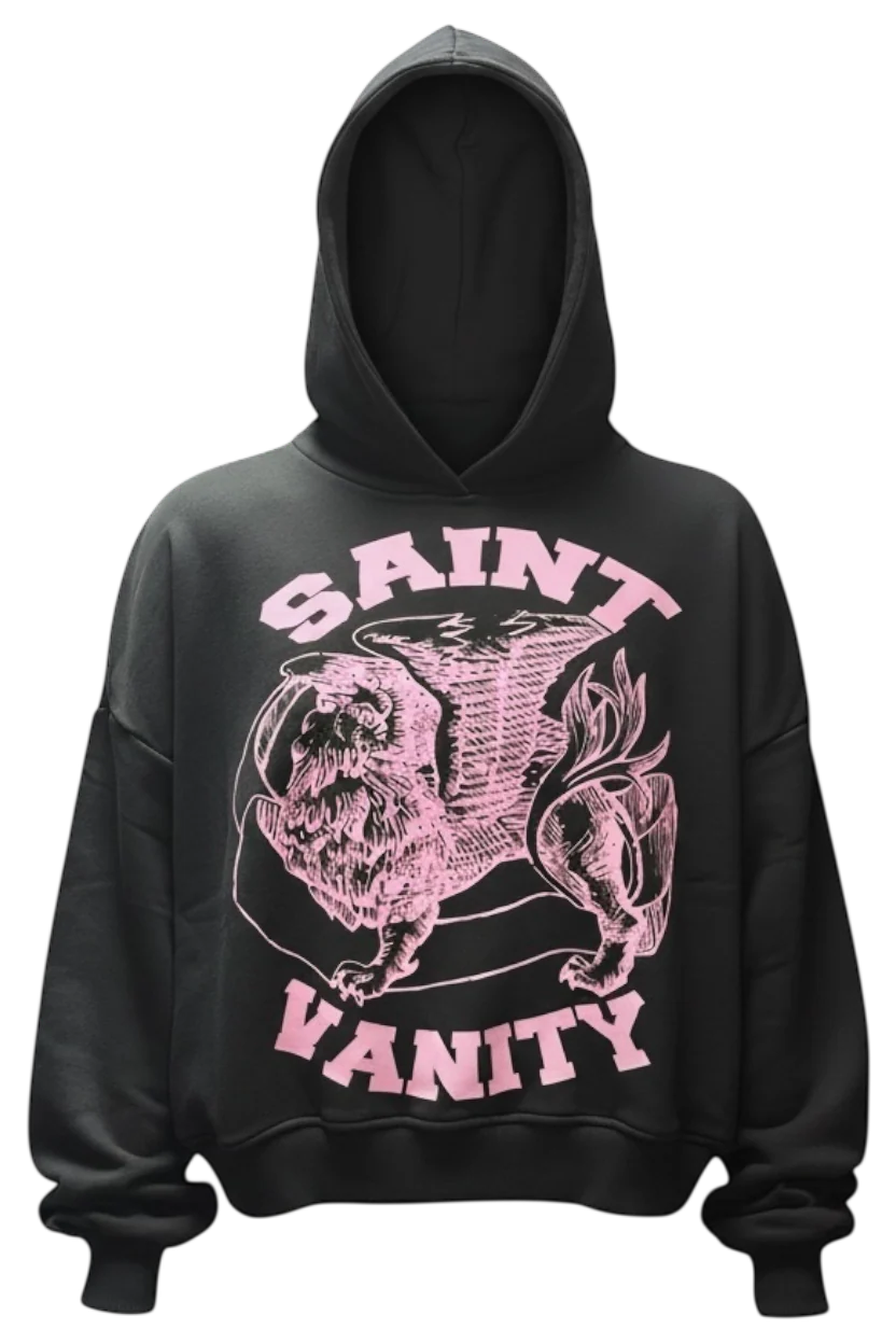 Saint Vanity 'Griffin' Black & Pink Hoodie