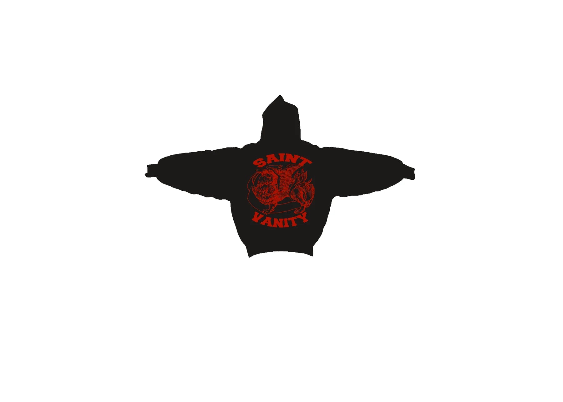 Saint Vanity 'Griffin' Black & Red Hoodie
