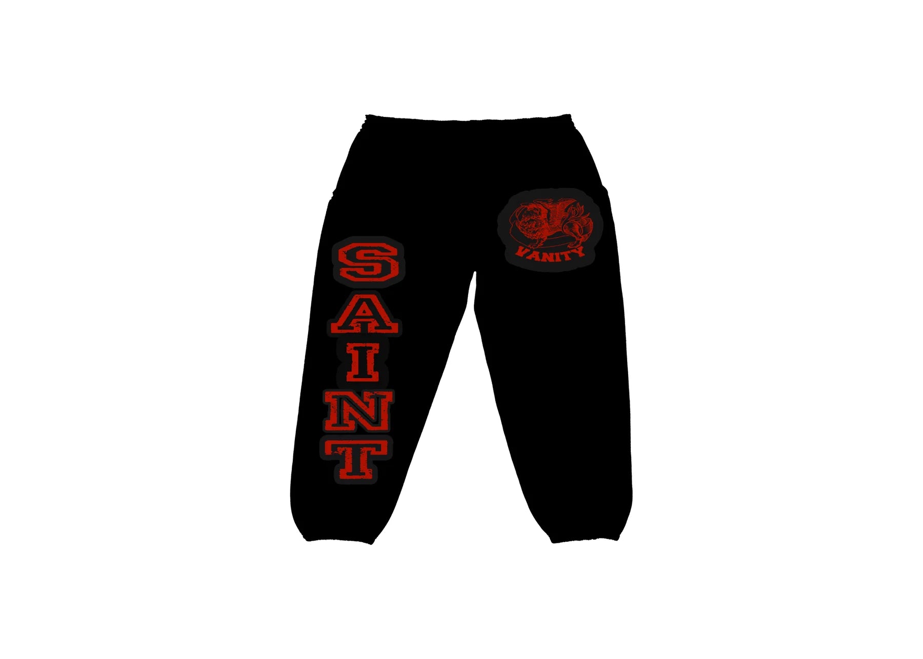 Saint Vanity 'Griffin' Black & Red Sweats