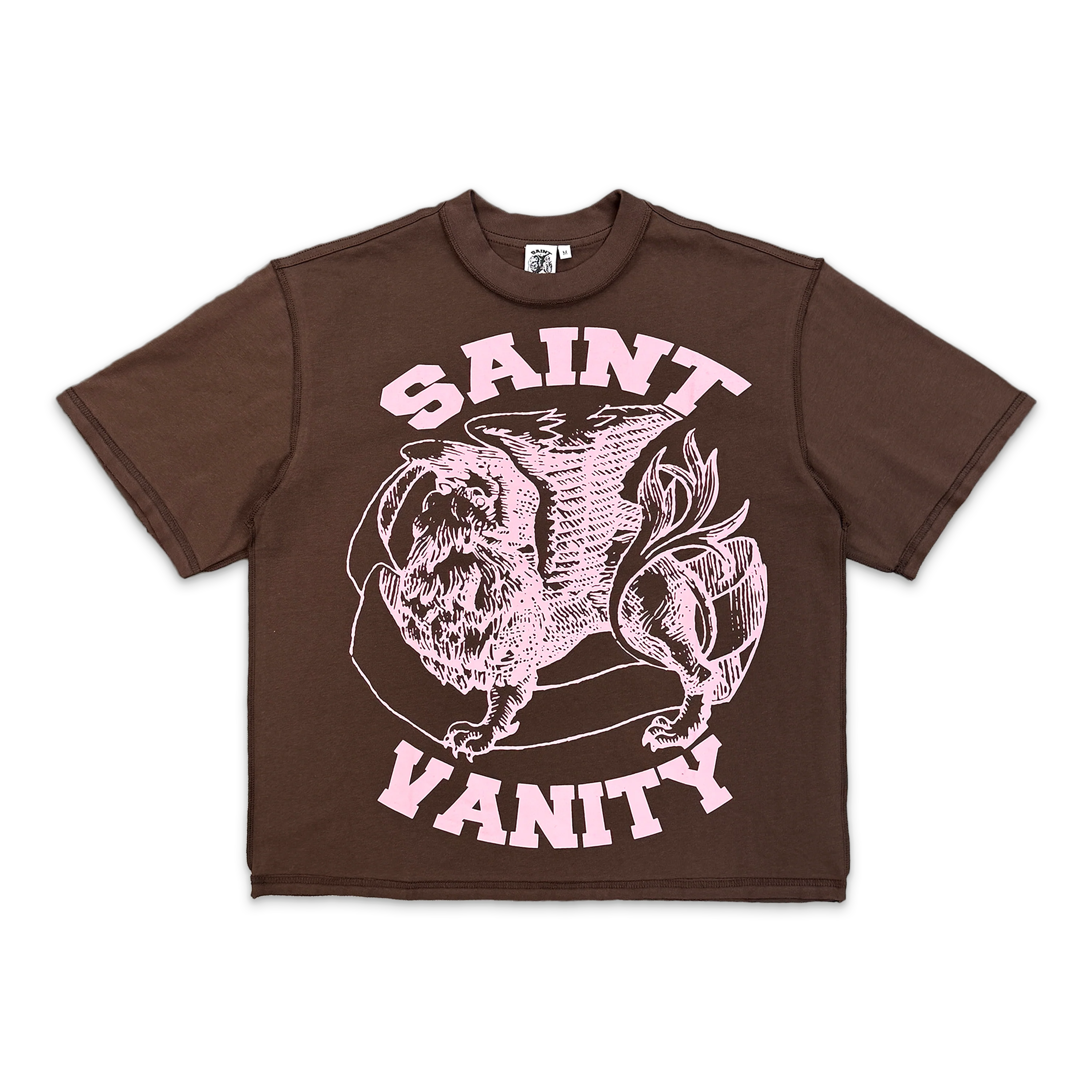 Saint Vanity 'Griffin' Brown & Pink Tee