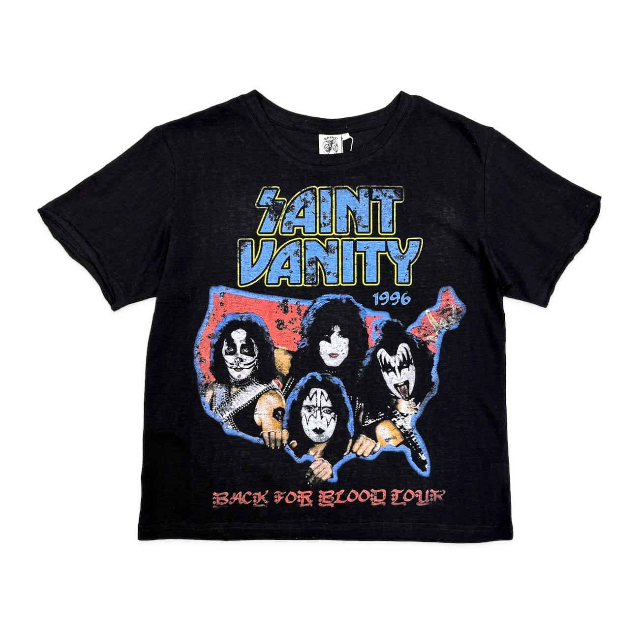 Saint Vanity 'KISS' Black Tee