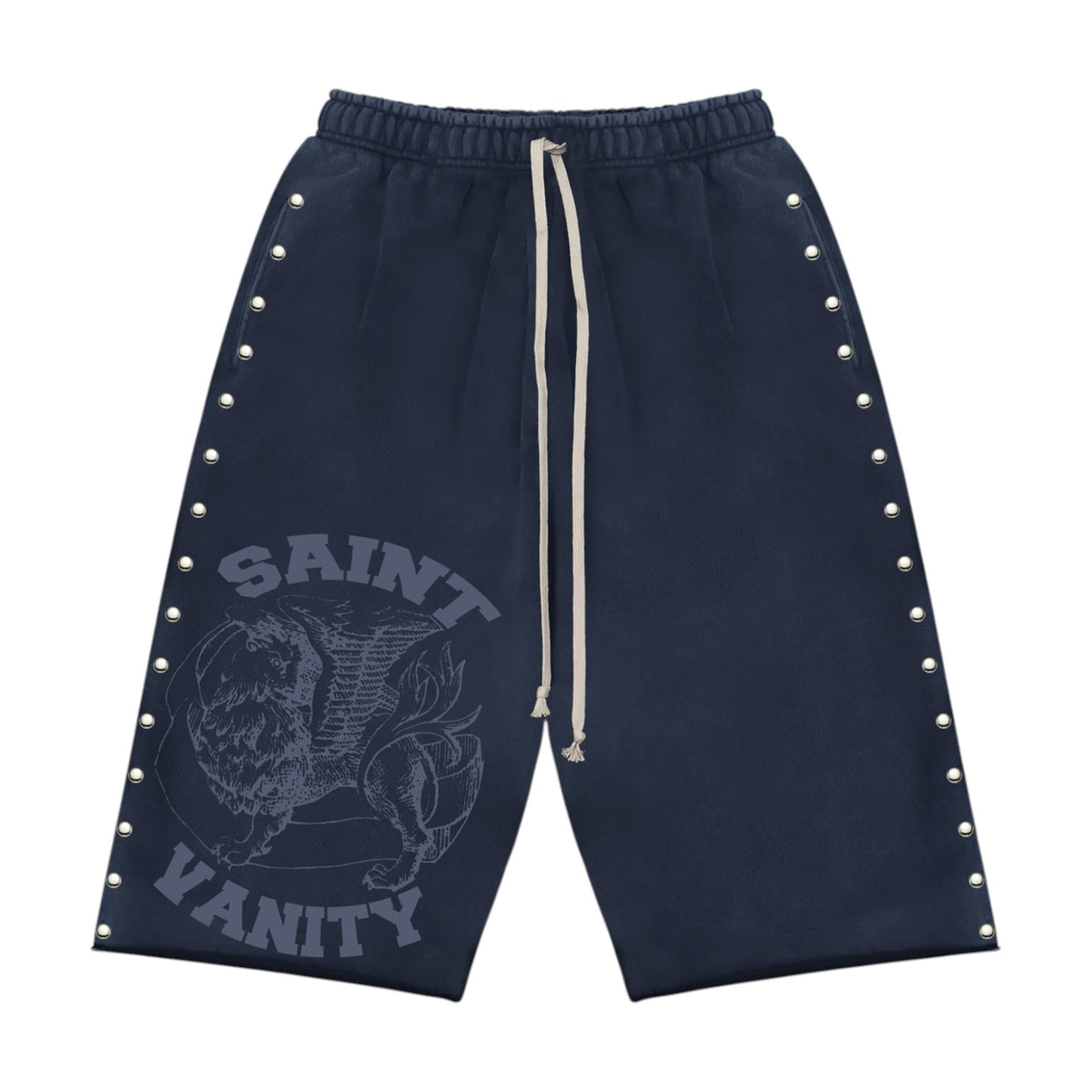 Saint Vanity 'Navy' French Terry Long Shorts