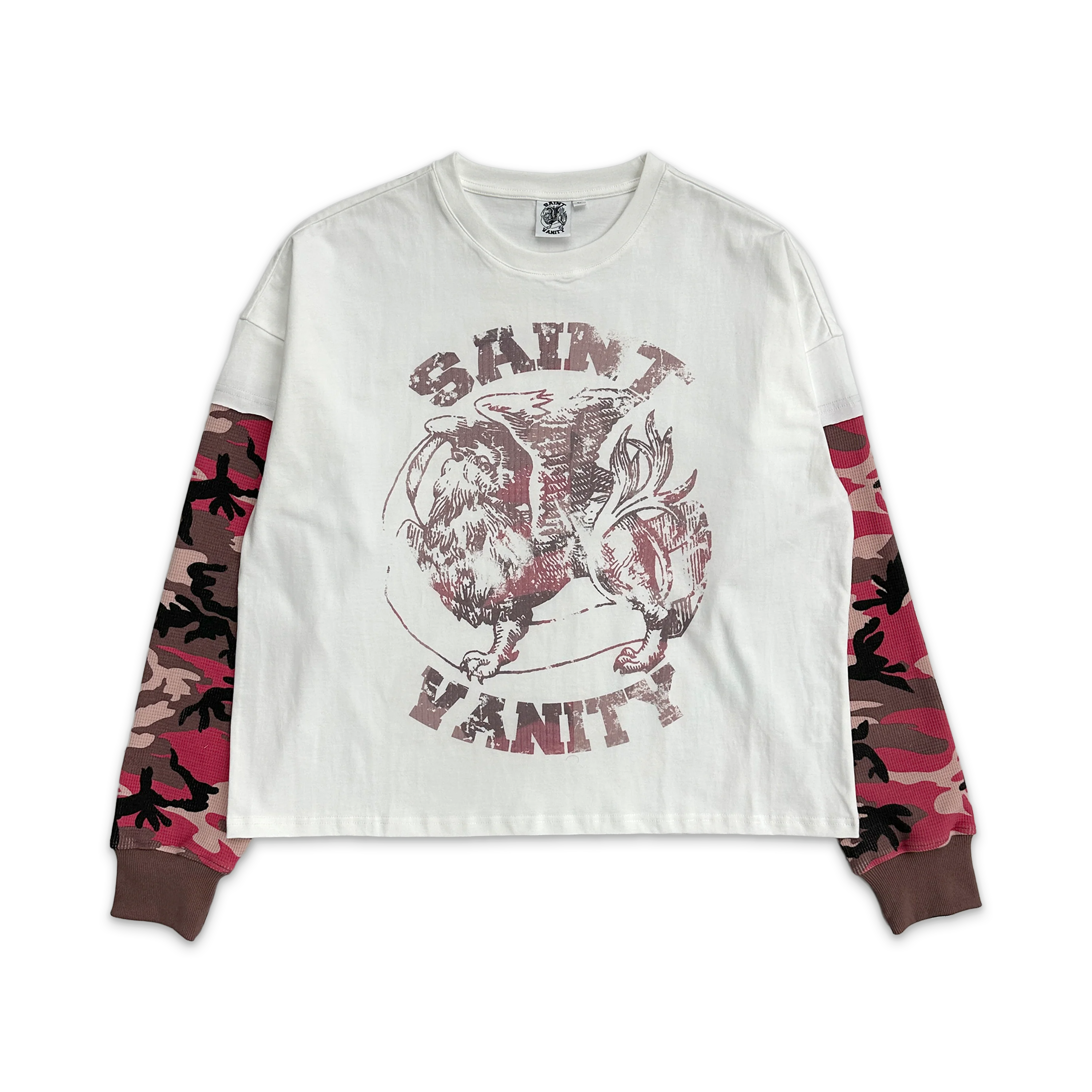 Saint Vanity 'Pink Camo' White Thermal