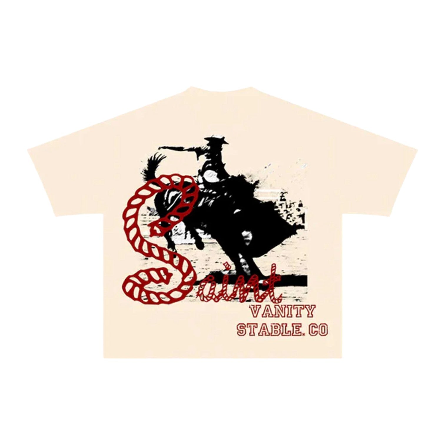 Saint Vanity 'Stable' Cream Tee