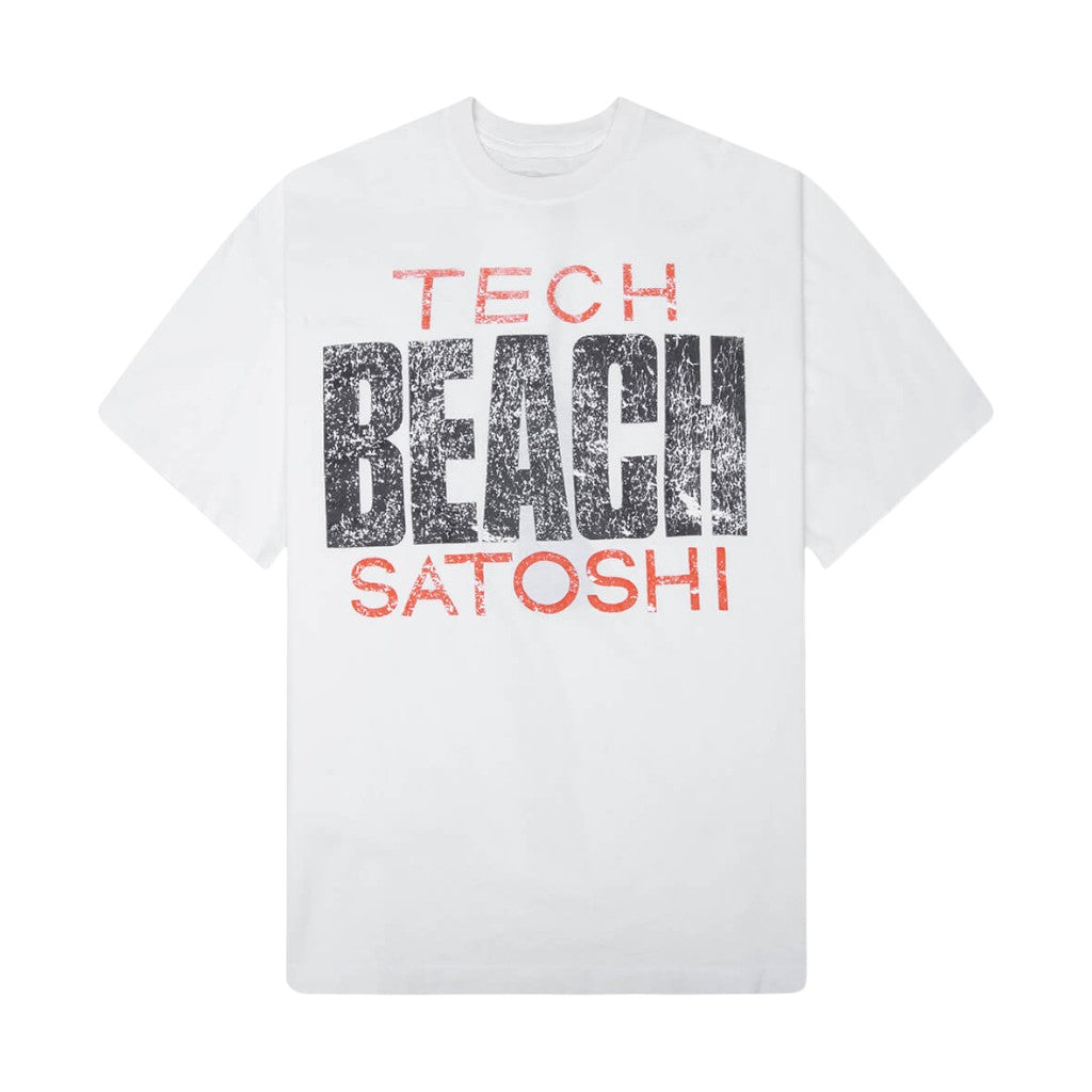 Satoshi Nakamoto 'Tech Beach' White Tee